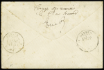 Col. Gen. N°23 OBL losange de points muet + CAD octogonal "Corr. D.armees Pte à Pitre" (1877) sur lettre. Rare et TB