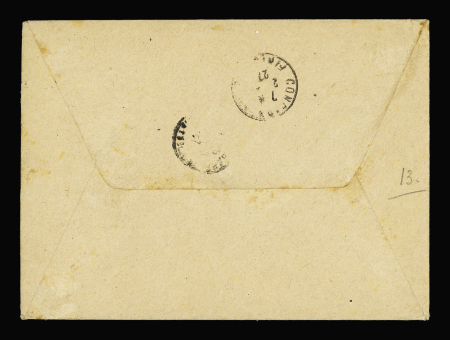 13 plis divers du 20ème siècle pour la plupart dont LF avec CAD "1 Tor et Pes aux armées 1 Madagascar 1" (1896) + cachet violet "Corps expéditionnaire de Madagascar - groupe d'artillerie de marine - le commandant". TB