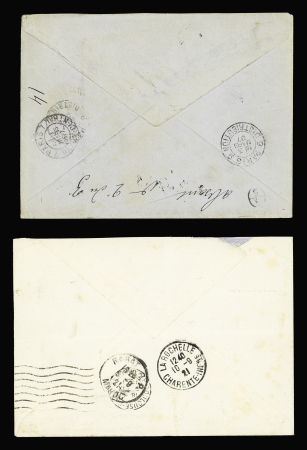 13 plis divers du 20ème siècle pour la plupart dont LF avec CAD "1 Tor et Pes aux armées 1 Madagascar 1" (1896) + cachet violet "Corps expéditionnaire de Madagascar - groupe d'artillerie de marine - le commandant". TB