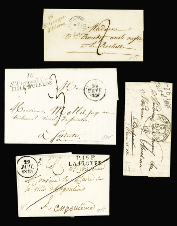 4 lettres : cursive "16 Isle d'Aix" + T11 Rochefort