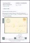 10c Aigle, effleuré à droite, oblitéré PD dans un rectangle