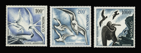 Poste aérienne n°66/68, Oiseaux de mer, Type de 1955,