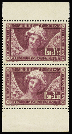 N°256a en paire verticale de carnet, bdf , **,  TTB
