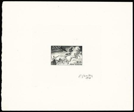 N°19 200f char du Soleil, épreuve d'artiste en noir,