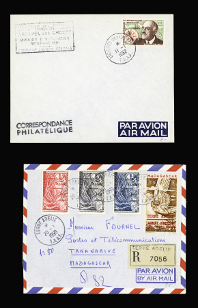 TAAF PA N°1 obl. 15.2.1949 sur lettre recommandée de