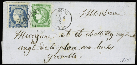 N°42B +37 obl. GC sur lettre d'Ugine Savoie 06.09.71,
