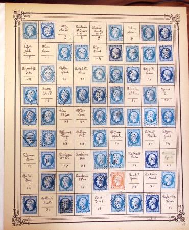 1852-1862, Collection d'oblitération PC présentée en