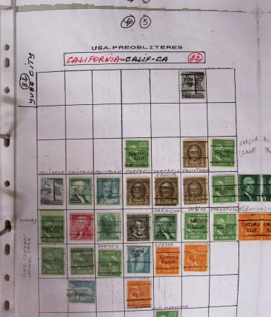 1916-1990, Collection de préoblitérés bien classés dans