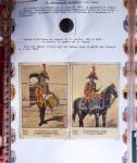 Classeur vert de 35 boutons d'uniformes de la maréchaussée à la gendarmerie (1786 - 1914) accompagnés de quelques cartes postales et commentaires. TB