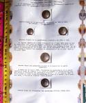 Classeur vert de 35 boutons d'uniformes de la maréchaussée à la gendarmerie (1786 - 1914) accompagnés de quelques cartes postales et commentaires. TB