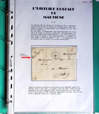 MAYENNE Mini-étude postale de MARTIGNE SUR MAYENNE