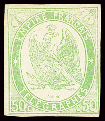 N°2 vert, neuf *, légers défauts, TB d'aspect