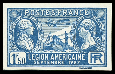N°245a Légion Américaine, 1f50 bleu, non dentelé, neuf