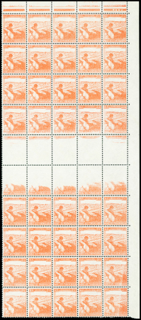 N°736 2fr + 1fr Tuberculeux, panneaux de 50 ex. avec