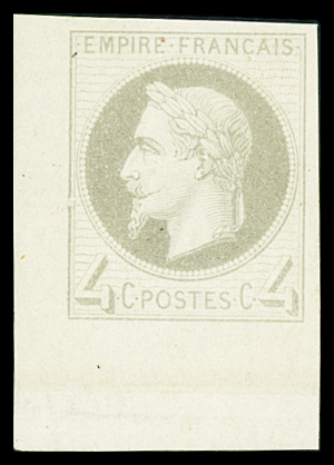 N°27Be 4c gris, impression fine Rothschild, cdf, neuf