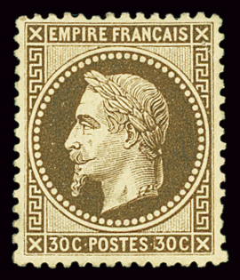 N°30 30c brun, bon centrage, neuf *, TB