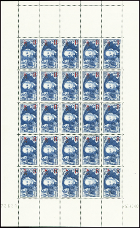 N°493 20fr sur 50fr Clément Ader, feuille entière de