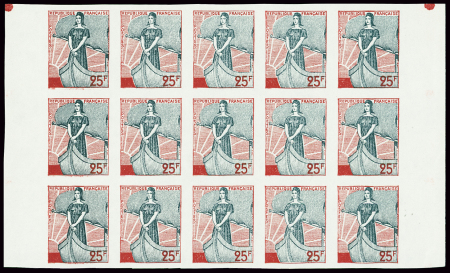 N°1216 25f Marianne à la nef, essai de couleur non