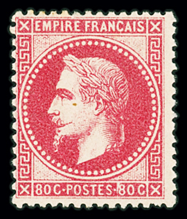 N°32 80c rose, très frais,  belle nuance, TB. Signé