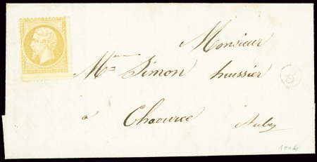N°21 10c bistre, variété format plus grand (dent du