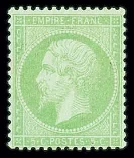 N°20g 5c vert jaune sur verdâtre, neuf * (charnière