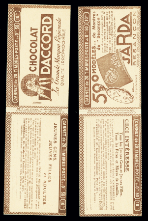 N°199-C67 Carnet 50c rouge Semeuse lignée "BENJAMIN-MOËT-GREY