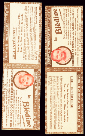 N°257-C16 Carnet 50c bleu Jeanne d'Arc "VALS-SHYB-PROVINS-SHYB"