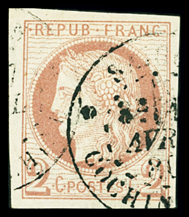 N°15 2 c rouge-brun, obl. CàD Saigon Cochinchine 17
