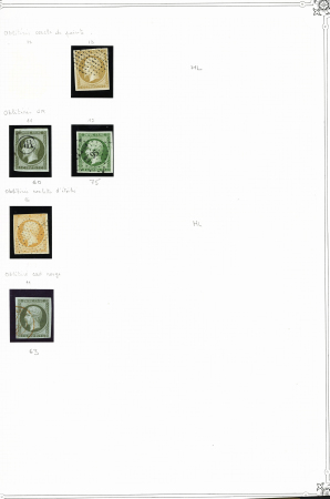 1854-1874, Sélection de 154 timbres avec oblitérations