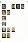 1854-1874, Sélection de 154 timbres avec oblitérations