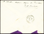 Lettre en franchise avec CAD "Port-Vendres Pyrénées Orles" (1938) + griffe rouge "Torpilleur d'escadre frondeur" et mention manuscrite "DSM" (dispositif spécial en Méditérranée guerre d'Espagne). TB