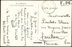 2 cartes postales en franchise avec le très rare CAD "Djibouti -naval" (l'un en rouge du 28.9.39, l'autre en noir du 4.1.40). RR et TB.