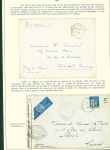 Collection de 145 plis "Le courrier des marins français pendant la seconde guerre mondiale". On note CPFM avec cachet "Censored DE Sénégalais french navy" (nov 44), nombreuses agences embarquées dont cuirassé l'Océan, cr