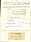 Collection de 145 plis "Le courrier des marins français pendant la seconde guerre mondiale". On note CPFM avec cachet "Censored DE Sénégalais french navy" (nov 44), nombreuses agences embarquées dont cuirassé l'Océan, cr