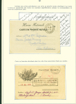 Collection de 145 plis "Le courrier des marins français pendant la seconde guerre mondiale". On note CPFM avec cachet "Censored DE Sénégalais french navy" (nov 44), nombreuses agences embarquées dont cuirassé l'Océan, cr