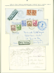 Collection de 145 plis "Le courrier des marins français pendant la seconde guerre mondiale". On note CPFM avec cachet "Censored DE Sénégalais french navy" (nov 44), nombreuses agences embarquées dont cuirassé l'Océan, cr