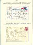 Collection de 145 plis "Le courrier des marins français pendant la seconde guerre mondiale". On note CPFM avec cachet "Censored DE Sénégalais french navy" (nov 44), nombreuses agences embarquées dont cuirassé l'Océan, cr