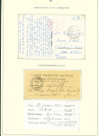 Collection de 145 plis "Le courrier des marins français pendant la seconde guerre mondiale". On note CPFM avec cachet "Censored DE Sénégalais french navy" (nov 44), nombreuses agences embarquées dont cuirassé l'Océan, cr