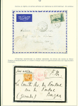 Collection de 145 plis "Le courrier des marins français pendant la seconde guerre mondiale". On note CPFM avec cachet "Censored DE Sénégalais french navy" (nov 44), nombreuses agences embarquées dont cuirassé l'Océan, cr