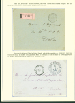 Collection de 145 plis "Le courrier des marins français pendant la seconde guerre mondiale". On note CPFM avec cachet "Censored DE Sénégalais french navy" (nov 44), nombreuses agences embarquées dont cuirassé l'Océan, cr