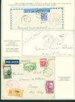 Collection de 145 plis "Le courrier des marins français pendant la seconde guerre mondiale". On note CPFM avec cachet "Censored DE Sénégalais french navy" (nov 44), nombreuses agences embarquées dont cuirassé l'Océan, cr