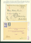 Collection de 145 plis "Le courrier des marins français pendant la seconde guerre mondiale". On note CPFM avec cachet "Censored DE Sénégalais french navy" (nov 44), nombreuses agences embarquées dont cuirassé l'Océan, cr