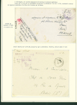 Collection de 145 plis "Le courrier des marins français pendant la seconde guerre mondiale". On note CPFM avec cachet "Censored DE Sénégalais french navy" (nov 44), nombreuses agences embarquées dont cuirassé l'Océan, cr