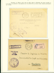 Collection de 145 plis "Le courrier des marins français pendant la seconde guerre mondiale". On note CPFM avec cachet "Censored DE Sénégalais french navy" (nov 44), nombreuses agences embarquées dont cuirassé l'Océan, cr