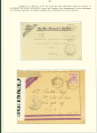 Collection de 145 plis "Le courrier des marins français pendant la seconde guerre mondiale". On note CPFM avec cachet "Censored DE Sénégalais french navy" (nov 44), nombreuses agences embarquées dont cuirassé l'Océan, cr