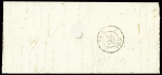 N°4 OBL grille + T15 Tannay (1851) + cursive "56 Brinon les Allemands", ind 21. TB