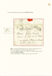 Lettre de Donzy pour Chateauneuf du Cher avec au recto MP "Deb 56 Donzy" apposée par erreur à la place de la MP "56 Donzy" (1831). Rare et TB