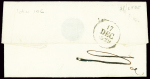 Lurcy : lettre avec double marque : cursive "56 Lurcy St Pierre le Moutier" + MP "P 56 P St Pierre le Moutier". Association rare et TB