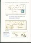 Sélection de 129 lettres classiques sur l'évolution de la poste dans le département de la Nièvre entre 1849 et 1876 joliment présentée sur feuilles d'exposition. Bonne qualité. On note un n°21 OBL "OR" sur lettre d'Anlez