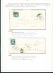 Sélection de 129 lettres classiques sur l'évolution de la poste dans le département de la Nièvre entre 1849 et 1876 joliment présentée sur feuilles d'exposition. Bonne qualité. On note un n°21 OBL "OR" sur lettre d'Anlez